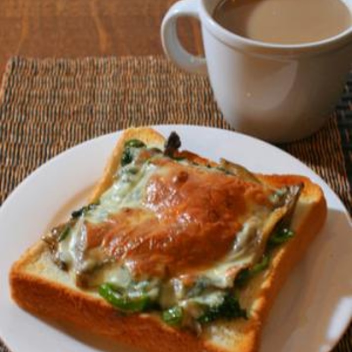 秋の味覚を朝食に♪マイタケのトースト